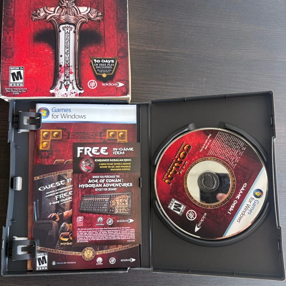 Age of Conan Hyborian Adventures PC DVD Game Windows Eidos Funcom 2008